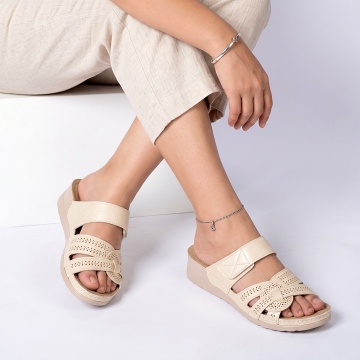 Papuci Dama Sabris Beige