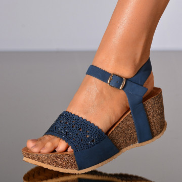 Sandale Cu Platforma Adyla Navy- Need 4 Shoes