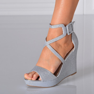Sandale Cu Platforma Hany Argintii- Need 4 Shoes