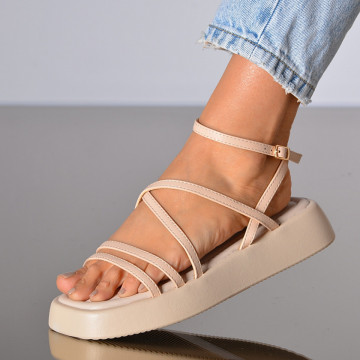 Sandale Cu Platforma Ildiko Bej- Need 4 Shoes