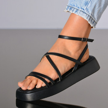 Sandale Cu Platforma Ildiko Negre- Need 4 Shoes