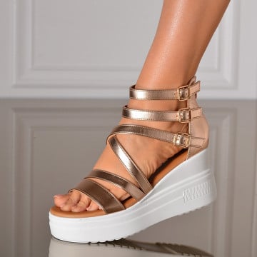 Sandale Cu Platforma Latifa Argintii- Need 4 Shoes