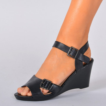 Sandale Cu Platforma Marsa Negre