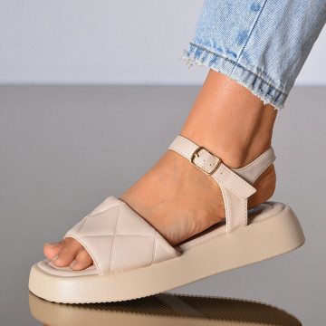 Sandale Cu Platforma Natasha Bej- Need 4 Shoes