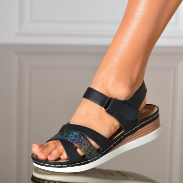 Sandale Cu Platforma Rena Negre - Need 4 Shoes
