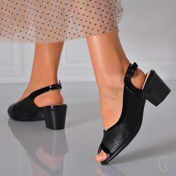 Sandale Dama Cu Toc Arina Negre - Need 4 Shoes
