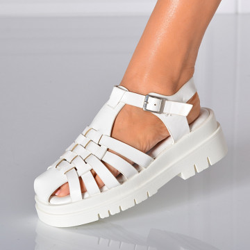 Sandale Dama Zaira Albe- Need 4 Shoes