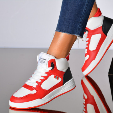 Adidasi Dama Adrya Alb/Rosu- Need 4 Shoes