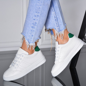 Adidasi Dama Inna Alb/Verde- Need 4 Shoes