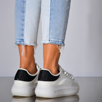 Adidasi Dama Jordy Alb/Negru- Need 4 Shoes