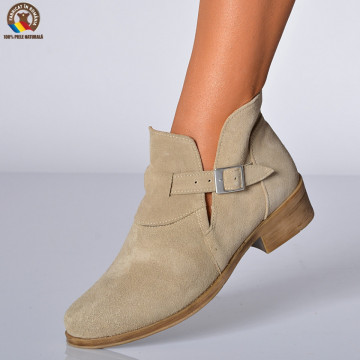 Botine Piele Naturala Eunis Bej- Need 4 Shoes