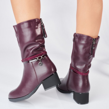 Cizme Dama Imblanite Afrodita Bordo- Need 4 Shoes