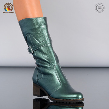 Cizme Dama Piele Naturala Issac 2 Verzi- Need 4 Shoes