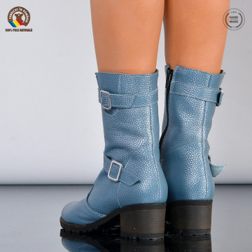 Cizme Dama Piele Naturala Naty Albastre- Need 4 Shoes
