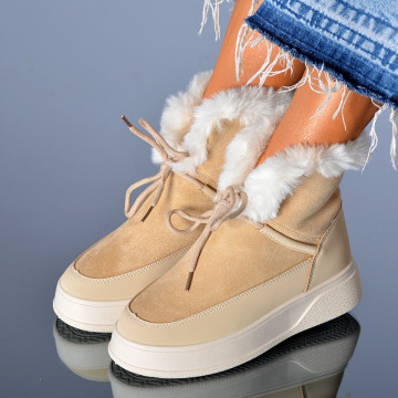Ghete Dama Imblanite Siara Bej- Need 4 Shoes