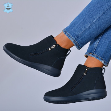 Ghete Dama Piele Naturala Gratyela 2 Navy- Need 4 Shoes
