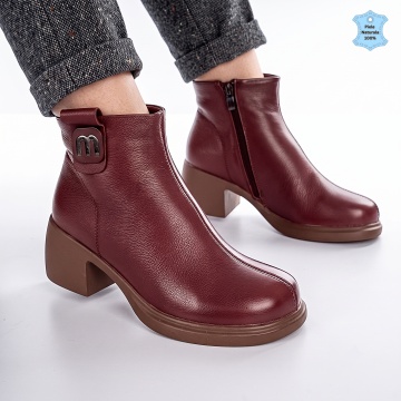 Ghete Dama Piele Naturala Wella Bordo