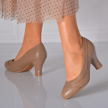 Pantofi Cu Toc Dama Gina Kaki- Need 4 Shoes