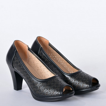 Pantofi Cu Toc Dama Laura 2 Negri - Need 4 Shoes