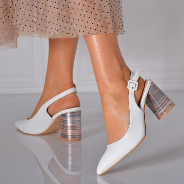 Pantofi Cu Toc Dama Lorin Albi- Need 4 Shoes