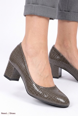 Pantofi Cu Toc Dama Nadine Gri