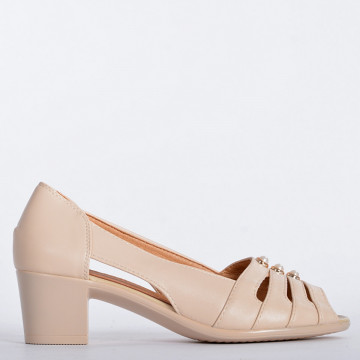 Pantofi Cu Toc Dama Rodica Bej- Need 4 Shoes