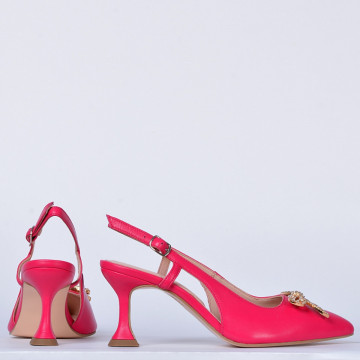 Pantofi Cu Toc Piele Naturala Odett Fuchsia- Need 4 Shoes