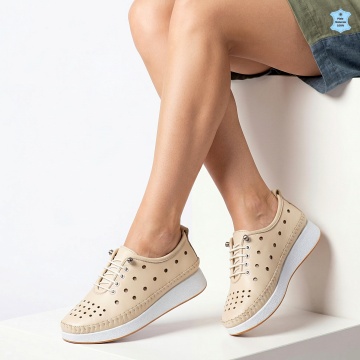 Pantofi Dama Piele Naturala Daria 2 Bej