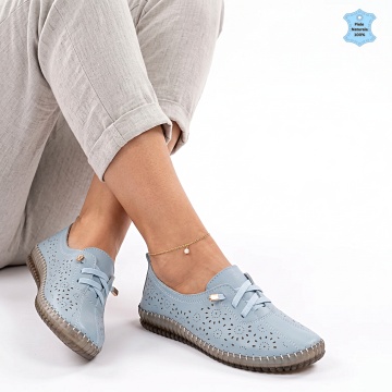 Pantofi Dama Piele Naturala Dolores Blue