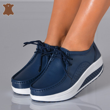 Pantofi Dama Piele Naturala Zena 5 Navy- Need 4 Shoes