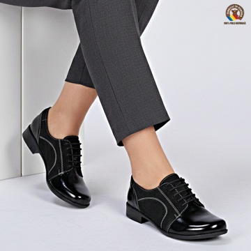 Pantofi Piele Naturala Geanina 3 Negri