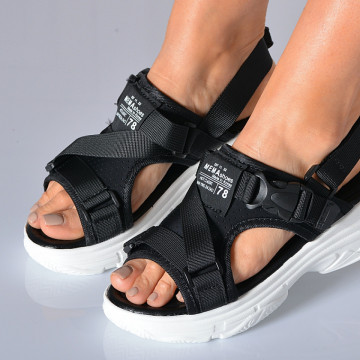 Sandale Cu Platforma Nasia Negre