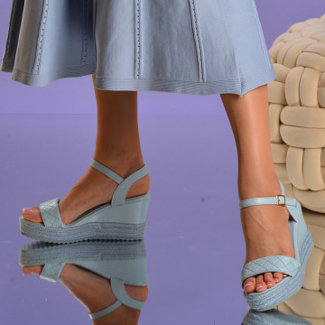 Sandale cu platforma Ollie Albastre- Need 4 Shoes