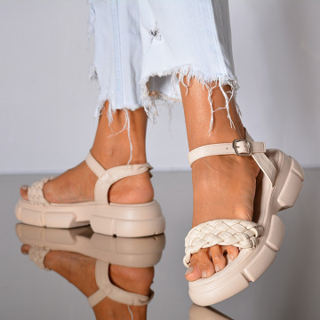 Sandale Dama Cezy Bej - Need 4 Shoes