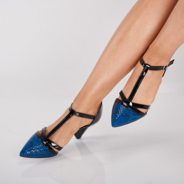 Sandale Dama Cu Toc Carlita Navy-NEED 4 SHOES