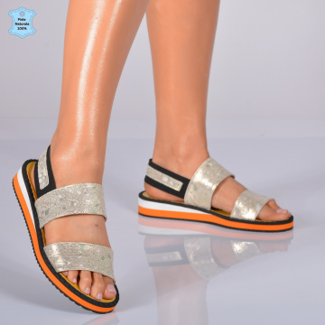 Sandale Dama Piele Naturala Ruby 2 Aurii- Need 4 Shoes