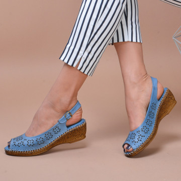 Sandale Piele Naturala Dori Blue - Need 4 Shoes