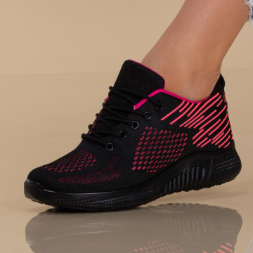 Adidasi dama Amaria Negru/Roz - Need 4 Shoes