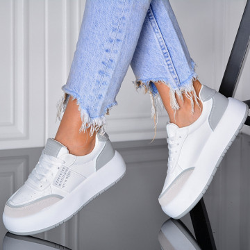 Adidasi Dama Leva Alb/Gri- Need 4 Shoes