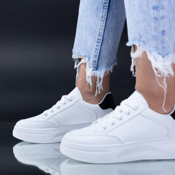 Adidasi dama Lucina Alb/Negru - Need 4 Shoes