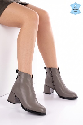 Botine Dama Piele Naturala Mirko Gri