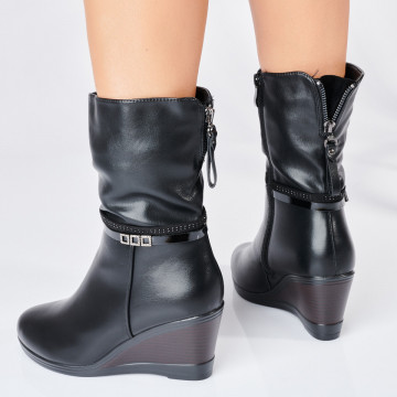 Cizme Dama Imblanite Anda Negre - Need 4 Shoes