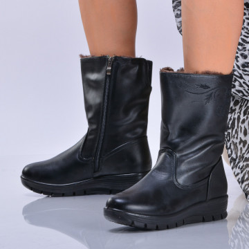 Cizme Dama Imblanite Darla Negre - Need 4 Shoes