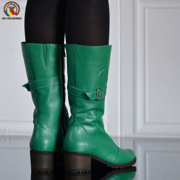 Cizme Dama Piele Naturala Issac Verzi- Need 4 Shoes