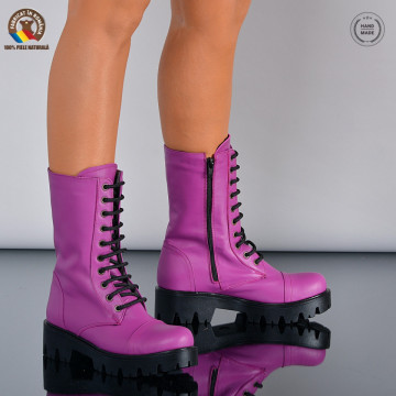 Cizme Dama Piele Naturala Maryn 2 Fuchsia- Need 4 Shoes
