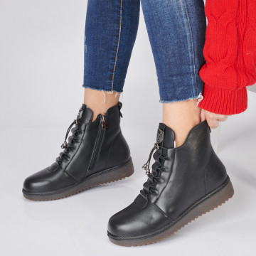 Ghete Dama Imblanite Nero Negre - Need 4 Shoes
