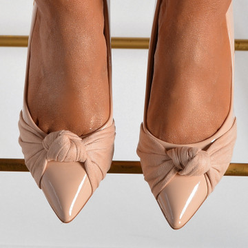 Pantofi Cu Toc Dama Freya Bej- Need 4 Shoes