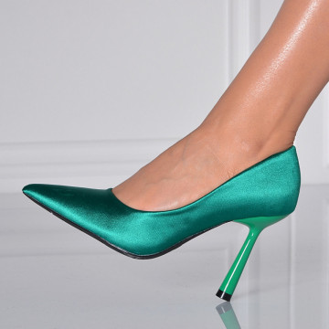 Pantofi Cu Toc Dama Giselle Verzi- Need 4 Shoes