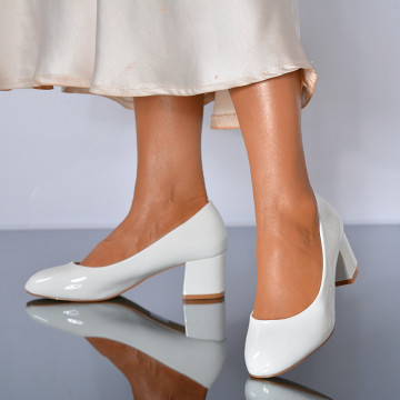 Pantofi Cu Toc Dama Klara 2 Albi- Need 4 Shoes