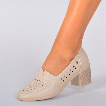 Pantofi Cu Toc Dama Olimpia 2 Bej - Need 4 Shoes
